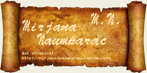 Mirjana Naumparac vizit kartica